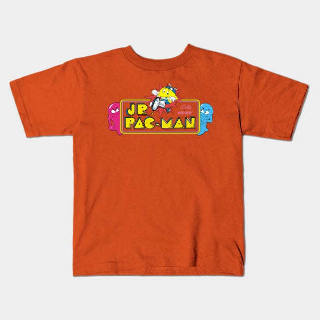 Jr. Pac Man Logo Kids T-Shirt by RoswellWitness